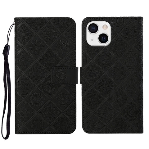 Ethnic Style Embossed Pattern Leather Phone Case, For iPhone 15 Pro, For iPhone 15 Plus, For iPhone 15