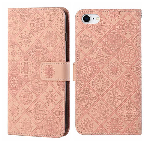 Ethnic Style Embossed Pattern Leather Phone Case, For iPhone 17e / 16e, For iPhone 16 Pro Max, For iPhone 16 Pro, For iPhone 16 Plus, For iPhone 16, For iPhone 15 Pro Max