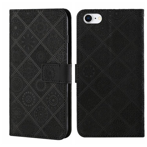 Ethnic Style Embossed Pattern Leather Phone Case, For iPhone 17e / 16e, For iPhone 16 Pro Max, For iPhone 16 Pro, For iPhone 16 Plus, For iPhone 16, For iPhone 15 Pro Max