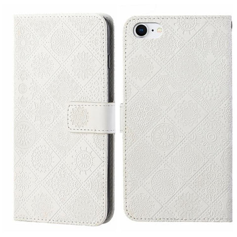Ethnic Style Embossed Pattern Leather Phone Case, For iPhone 17e / 16e, For iPhone 16 Pro Max, For iPhone 16 Pro, For iPhone 16 Plus, For iPhone 16, For iPhone 15 Pro Max