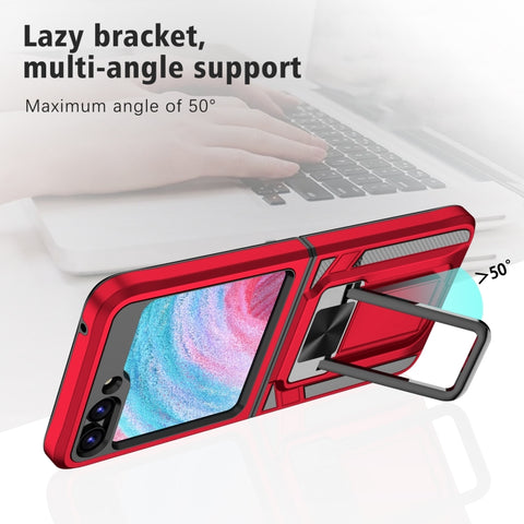 2 in 1 Holder Magnetic Armor Shockproof Phone Case, For Samsung Galaxy Z Flip5