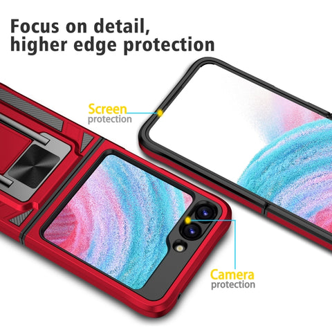2 in 1 Holder Magnetic Armor Shockproof Phone Case, For Samsung Galaxy Z Flip5