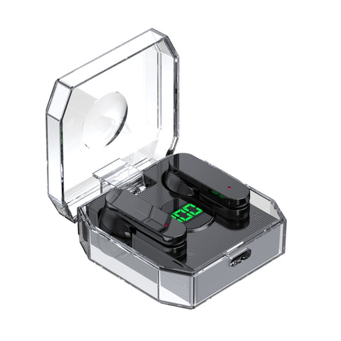 K30 Transparent Capsule Digital Display Touch Control Bluetooth Earphones, K30