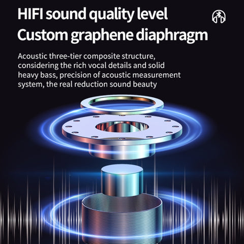 K30 Transparent Capsule Digital Display Touch Control Bluetooth Earphones, K30