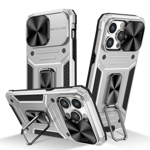 Camshield Robot TPU Hybrid PC Phone Case, For iPhone 15 Pro, For iPhone 15 Plus, For iPhone 15, For iPhone 14 Plus, For iPhone 14, For iPhone 14 Pro, For iPhone 14 Pro Max, For iPhone 13 Pro Max