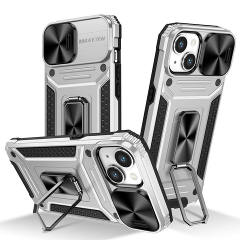 Camshield Robot TPU Hybrid PC Phone Case, For iPhone 15 Pro, For iPhone 15 Plus, For iPhone 15, For iPhone 14 Plus, For iPhone 14, For iPhone 14 Pro, For iPhone 14 Pro Max, For iPhone 13 Pro Max