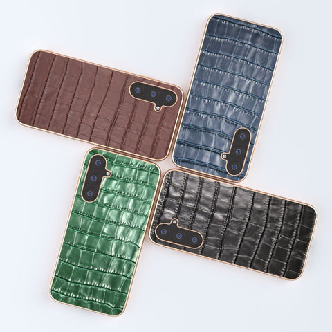 Crocodile Texture Genuine Leather Electroplating Phone Case, For Samsung Galaxy S23 FE 5G, For Samsung Galaxy Z Fold5, For Samsung Galaxy Z Flip5