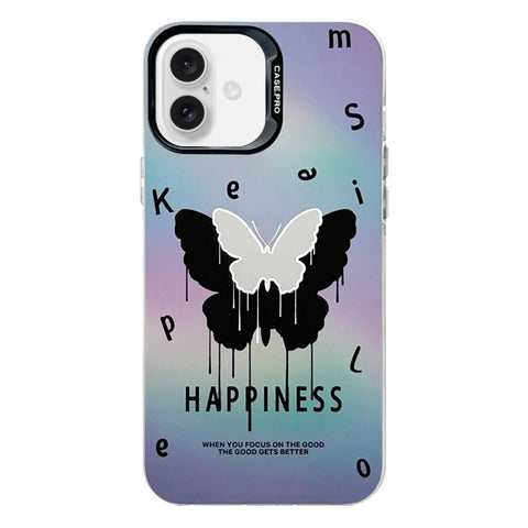 Electroplated Silver Series PC Protective Phone Case, For iPhone 16 Plus, For iPhone 16