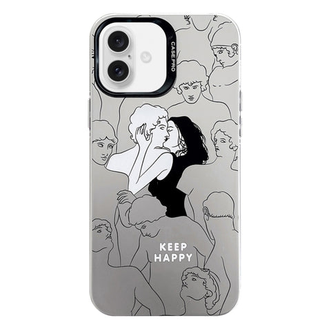Electroplated Silver Series PC Protective Phone Case, For iPhone 16 Plus, For iPhone 16