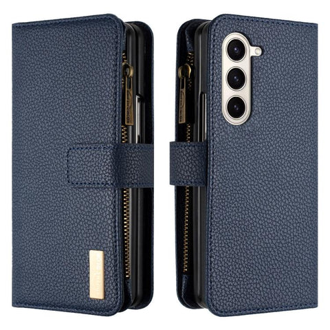 Litchi Texture Zipper Wallet Leather Phone Case, For Galaxy Z Fold8 Ultra 5G, For Samsung Galaxy Z Fold5, For Samsung Galaxy Z Fold4, For Samsung Galaxy Z Fold3