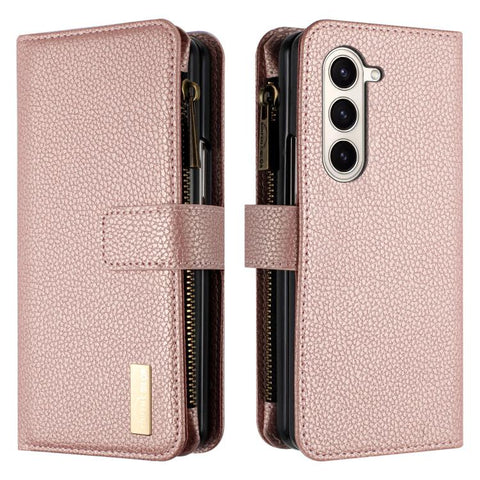 Litchi Texture Zipper Wallet Leather Phone Case, For Galaxy Z Fold8 Ultra 5G, For Samsung Galaxy Z Fold5, For Samsung Galaxy Z Fold4, For Samsung Galaxy Z Fold3