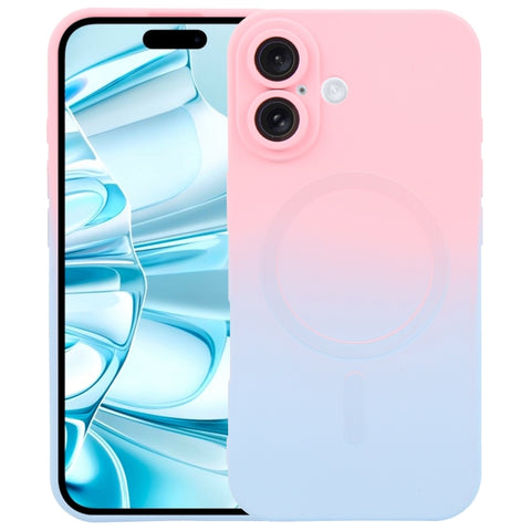 Liquid TPU Silicone Gradient MagSafe Phone Case, For iPhone 16, For iPhone 15 Pro Max, For iPhone 15 Pro, For iPhone 15 Plus, For iPhone 15