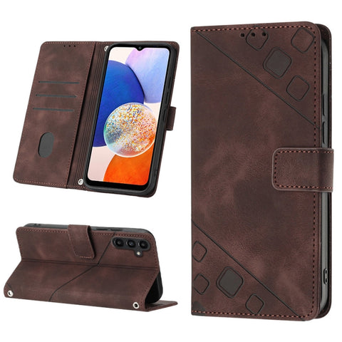 Skin-feel Embossed Leather Phone Case, For Samsung Galaxy S24 5G, For Samsung Galaxy A15, For Samsung Galaxy A05, For Samsung Galaxy A05s, For Samsung Galaxy A25 5G / A24, For Samsung Galaxy S23 FE 5G, For Samsung Galaxy M62