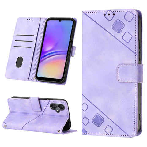 Skin-feel Embossed Leather Phone Case, For Samsung Galaxy S24 5G, For Samsung Galaxy A15, For Samsung Galaxy A05, For Samsung Galaxy A05s, For Samsung Galaxy A25 5G / A24, For Samsung Galaxy S23 FE 5G, For Samsung Galaxy M62