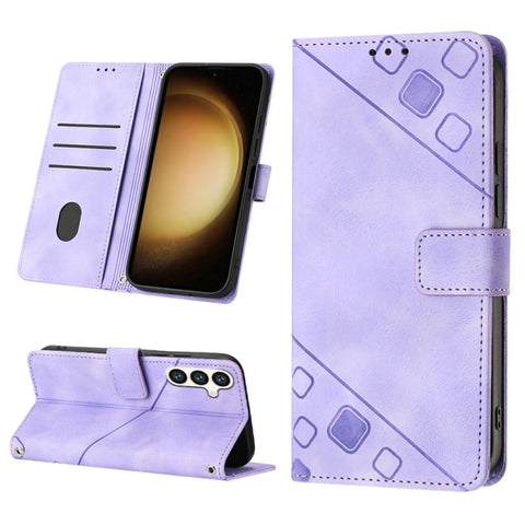 Skin-feel Embossed Leather Phone Case, For Samsung Galaxy S24 5G, For Samsung Galaxy A15, For Samsung Galaxy A05, For Samsung Galaxy A05s, For Samsung Galaxy A25 5G / A24, For Samsung Galaxy S23 FE 5G, For Samsung Galaxy M62