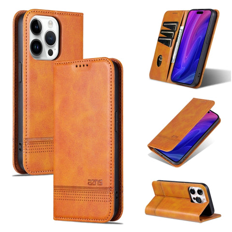 AZNS Magnetic Calf Texture Flip Leather Phone Case, For iPhone 18 Pro, For iPhone 18 Pro Max, For iPhone 17e / 16e, For iPhone 17 Pro Max, For iPhone 17 Pro, For iPhone 17, For iPhone Air, For iPhone 16 Pro Max