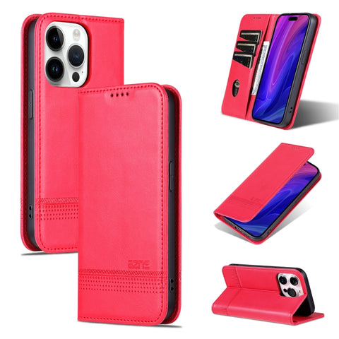 AZNS Magnetic Calf Texture Flip Leather Phone Case, For iPhone 18 Pro, For iPhone 18 Pro Max, For iPhone 17e / 16e, For iPhone 17 Pro Max, For iPhone 17 Pro, For iPhone 17, For iPhone Air, For iPhone 16 Pro Max