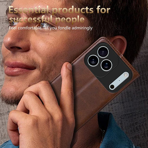 AZNS Magnetic Calf Texture Flip Leather Phone Case, For iPhone 18 Pro, For iPhone 18 Pro Max, For iPhone 17e / 16e, For iPhone 17 Pro Max, For iPhone 17 Pro, For iPhone 17, For iPhone Air, For iPhone 16 Pro Max