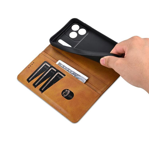 AZNS Magnetic Calf Texture Flip Leather Phone Case, For iPhone 18 Pro, For iPhone 18 Pro Max, For iPhone 17e / 16e, For iPhone 17 Pro Max, For iPhone 17 Pro, For iPhone 17, For iPhone Air, For iPhone 16 Pro Max