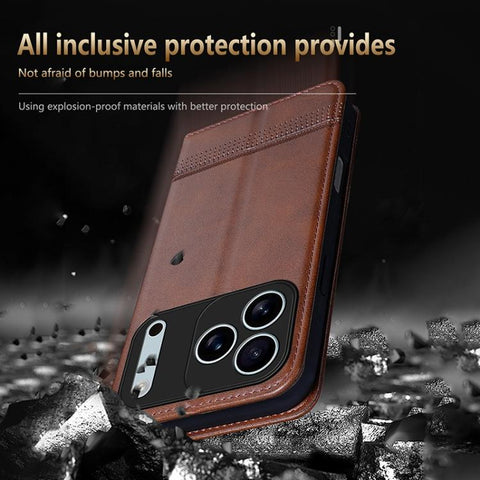 AZNS Magnetic Calf Texture Flip Leather Phone Case, For iPhone 18 Pro, For iPhone 18 Pro Max, For iPhone 17e / 16e, For iPhone 17 Pro Max, For iPhone 17 Pro, For iPhone 17, For iPhone Air, For iPhone 16 Pro Max