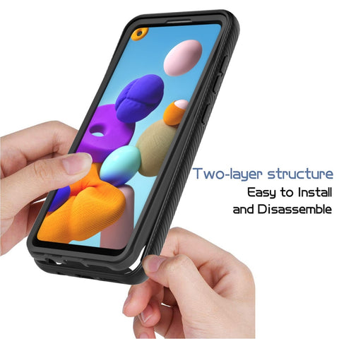 Starry Sky Solid Color Series Shockproof PC + TPU Protective Case, For Samsung Galaxy A21s