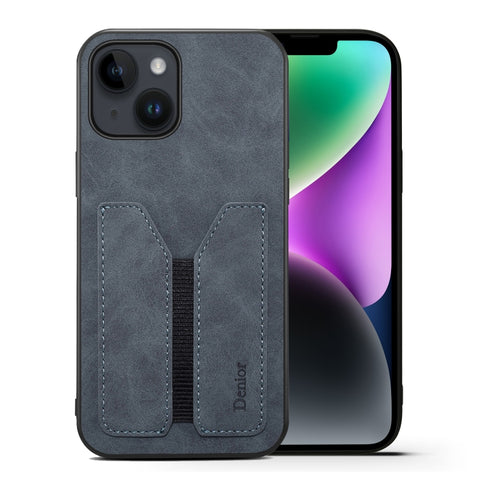Denior DV Elastic Card Slot PU Back Cover Phone Case, For iPhone 15 Pro Max, For iPhone 15 Pro, For iPhone 15 Plus, For iPhone 15