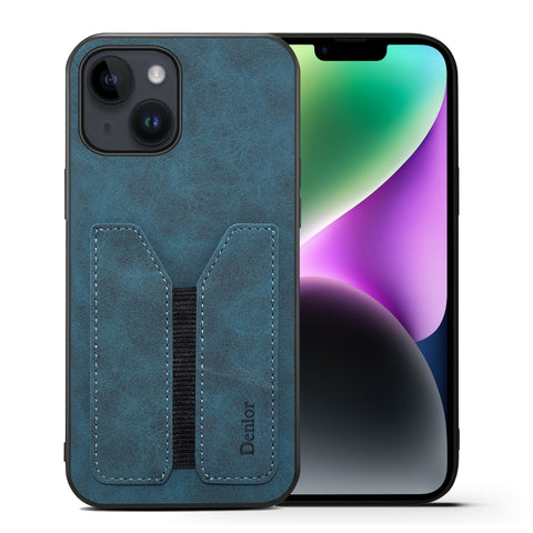 Denior DV Elastic Card Slot PU Back Cover Phone Case, For iPhone 15 Pro Max, For iPhone 15 Pro, For iPhone 15 Plus, For iPhone 15
