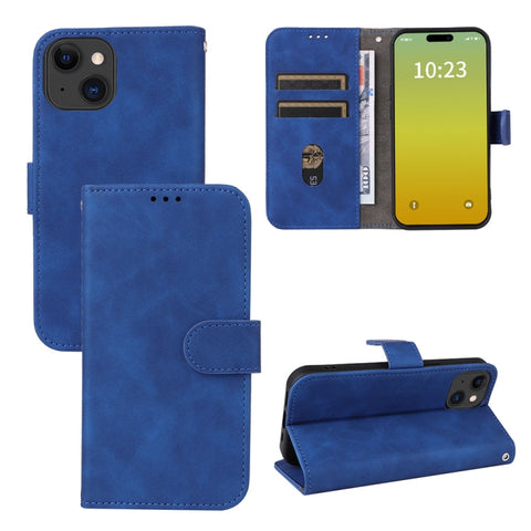 Skin Feel Magnetic Flip Leather Phone Case, For iPhone 15 Pro Max, For iPhone 15 Pro, For iPhone 15 Plus