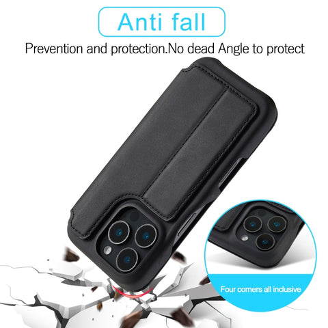 LC.IMEEKE Hon Ancient Series Flip Leather Phone Case, For iPhone 15 Pro, For iPhone 15 Plus, For iPhone 15