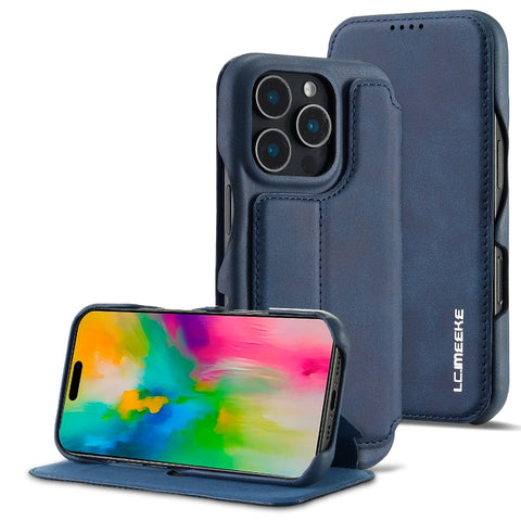 LC.IMEEKE Hon Ancient Series Flip Leather Phone Case, For iPhone 15 Pro, For iPhone 15 Plus, For iPhone 15