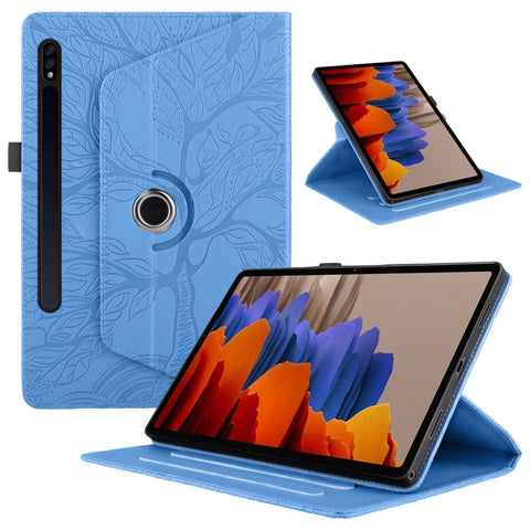 Tree Life Embossed Rotation Leather Tablet Case, For Samsung Galaxy Tab S11, For Samsung Galaxy Tab S11 Ultra, For Samsung Galaxy Tab S10 Ultra / S9 Ultra, For Samsung Galaxy Tab S10+ / S9+ / S8+, For Samsung Galaxy Tab S10 / S8 / S7                   ...