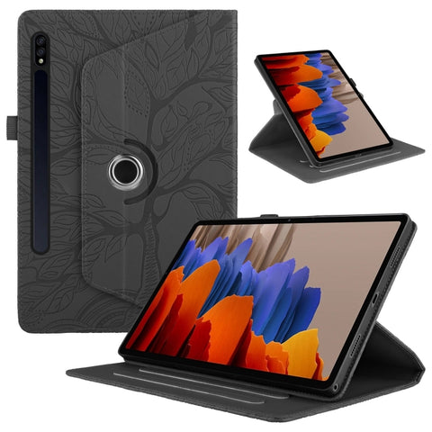 Tree Life Embossed Rotation Leather Tablet Case, For Samsung Galaxy Tab S11, For Samsung Galaxy Tab S11 Ultra, For Samsung Galaxy Tab S10 Ultra / S9 Ultra, For Samsung Galaxy Tab S10+ / S9+ / S8+, For Samsung Galaxy Tab S10 / S8 / S7                   ...