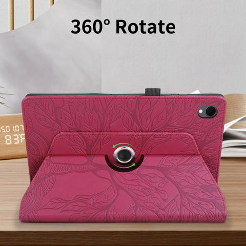 Tree Life Embossed Rotation Leather Tablet Case, For Samsung Galaxy Tab S11, For Samsung Galaxy Tab S11 Ultra, For Samsung Galaxy Tab S10 Ultra / S9 Ultra, For Samsung Galaxy Tab S10+ / S9+ / S8+, For Samsung Galaxy Tab S10 / S8 / S7                   ...