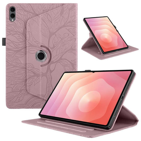 Tree Life Embossed Rotation Leather Tablet Case, For Samsung Galaxy Tab S11, For Samsung Galaxy Tab S11 Ultra, For Samsung Galaxy Tab S10 Ultra / S9 Ultra, For Samsung Galaxy Tab S10+ / S9+ / S8+, For Samsung Galaxy Tab S10 / S8 / S7                   ...