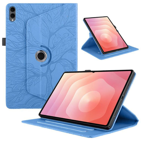 Tree Life Embossed Rotation Leather Tablet Case, For Samsung Galaxy Tab S11, For Samsung Galaxy Tab S11 Ultra, For Samsung Galaxy Tab S10 Ultra / S9 Ultra, For Samsung Galaxy Tab S10+ / S9+ / S8+, For Samsung Galaxy Tab S10 / S8 / S7                   ...
