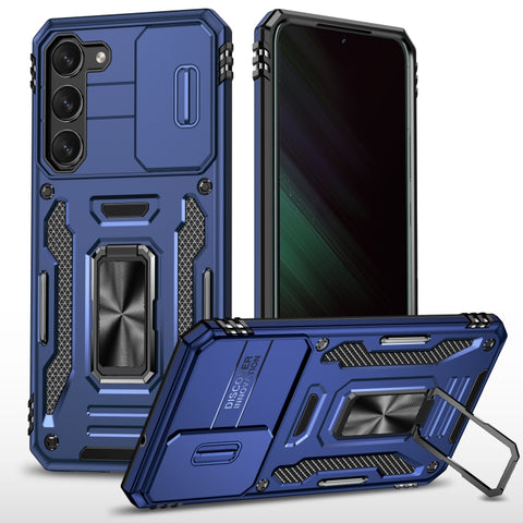 Armor PC + TPU Camera Shield Phone Case, For Samsung Galaxy S23 Ultra 5G, For Samsung Galaxy S23 5G