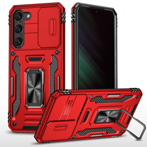 Armor PC + TPU Camera Shield Phone Case, For Samsung Galaxy S23 Ultra 5G, For Samsung Galaxy S23 5G