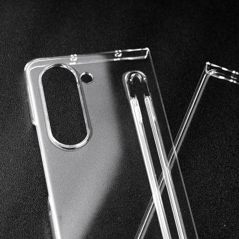 PC Transparent Shockproof Protective Phone Case With Pen Slot, For Samsung Galaxy Z Fold5