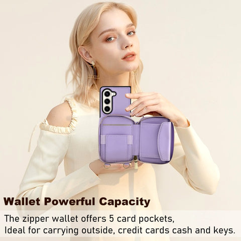 Multifunctional Card Bag Phone Case, For Samsung Galaxy Z Fold5, For Samsung Galaxy Z Flip5