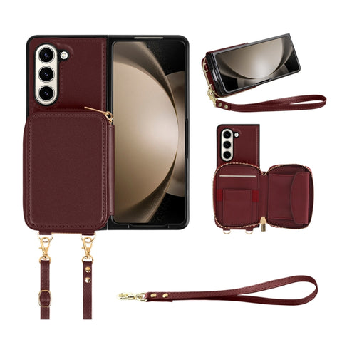 Multifunctional Card Bag Phone Case, For Samsung Galaxy Z Fold5, For Samsung Galaxy Z Flip5