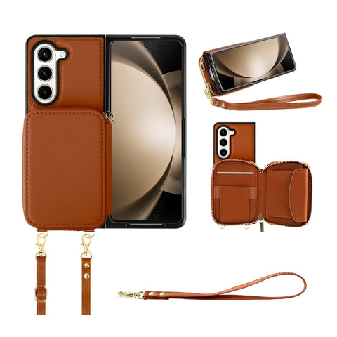 Multifunctional Card Bag Phone Case, For Samsung Galaxy Z Fold5, For Samsung Galaxy Z Flip5