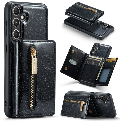 DG.MING M3 Series Glitter Powder Card Bag Leather Case, For Samsung Galaxy S23 FE 5G, For Galaxy S21 FE 5G