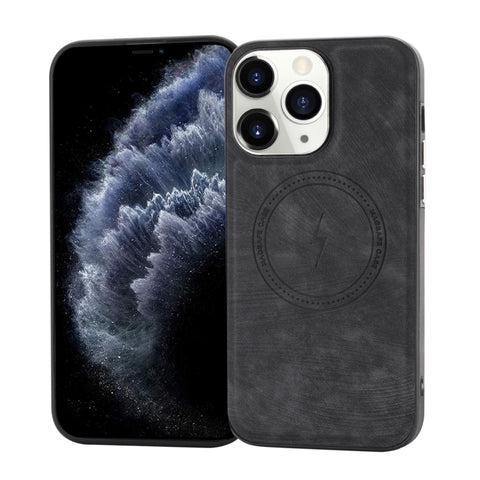 Side PU Hybrid TPU Magsafe Phone Case, For iPhone 11, For iPhone 11 Pro, For iPhone XR, For iPhone XS Max, For iPhone XS /X, For iPhone 8 Plus / 7 Plus