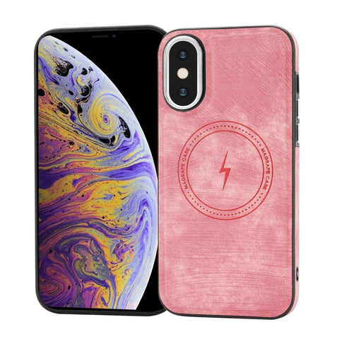Side PU Hybrid TPU Magsafe Phone Case, For iPhone 11, For iPhone 11 Pro, For iPhone XR, For iPhone XS Max, For iPhone XS /X, For iPhone 8 Plus / 7 Plus