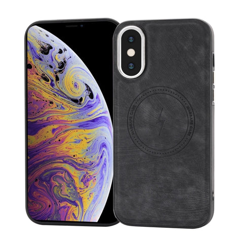 Side PU Hybrid TPU Magsafe Phone Case, For iPhone 11, For iPhone 11 Pro, For iPhone XR, For iPhone XS Max, For iPhone XS /X, For iPhone 8 Plus / 7 Plus