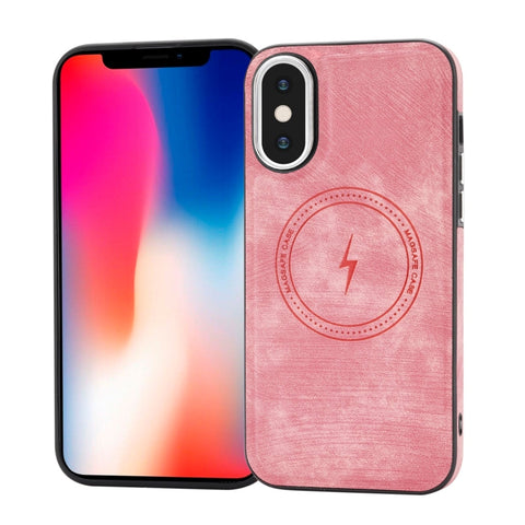 Side PU Hybrid TPU Magsafe Phone Case, For iPhone 11, For iPhone 11 Pro, For iPhone XR, For iPhone XS Max, For iPhone XS /X, For iPhone 8 Plus / 7 Plus