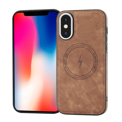 Side PU Hybrid TPU Magsafe Phone Case, For iPhone 11, For iPhone 11 Pro, For iPhone XR, For iPhone XS Max, For iPhone XS /X, For iPhone 8 Plus / 7 Plus