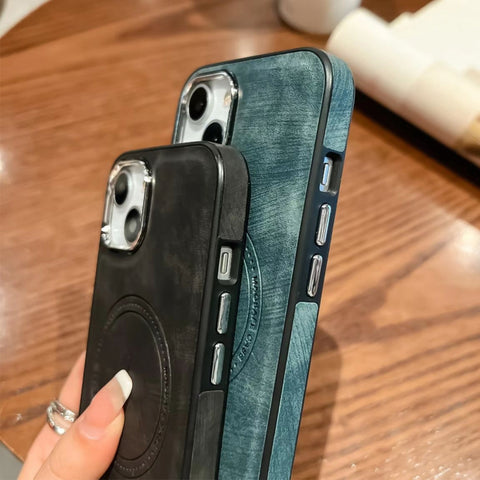 Side PU Hybrid TPU Magsafe Phone Case, For iPhone SE 2022 / 2020 / 8 / 7, For iPhone 13 Pro Max, For iPhone 13 Pro, For iPhone 13, For iPhone 12, For iPhone 12 Pro Max, For iPhone 12 Pro, For iPhone 11 Pro Max