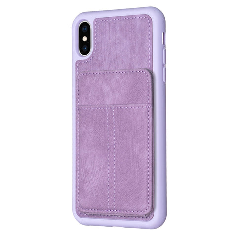 BF28 Frosted Card Bag Phone Case with Holder, For iPhone XS Max, For iPhone 8 Plus / 7 Plus