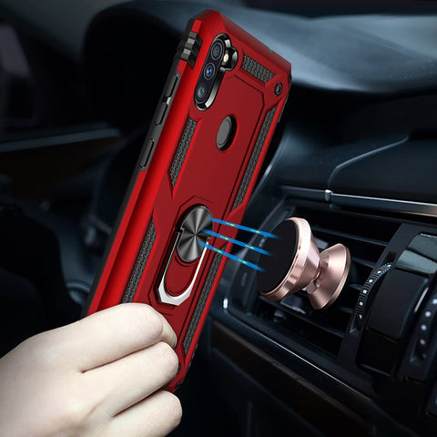 Shockproof TPU + PC Protective Case with 360 Degree Rotating Holder, For Galaxy A11 US